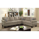 Rhian Light Gray/Espresso Sectional - Star USA Furniture Inc
