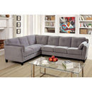 PEEVER II Warm Gray Sectional, Warm Gray (K/D) - Star USA Furniture Inc