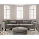 SARIN Warm Gray Sectional + Ottoman - Star USA Furniture Inc