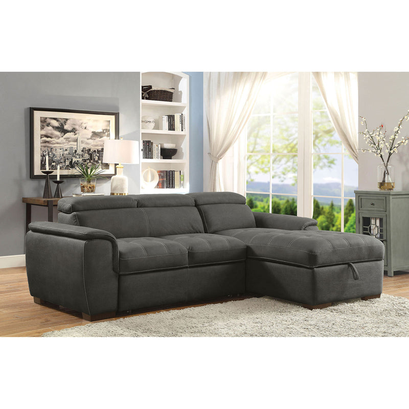 Patty Graphite Sectional, Graphite - Star USA Furniture Inc