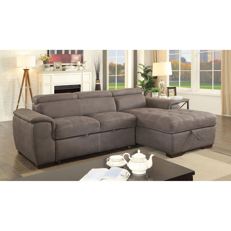 Patty Ash Brown Sectional, Ash Brown - Star USA Furniture Inc