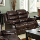 Berkshire Rustic Brown Love Seat w/ 2 Recliners - Star USA Furniture Inc