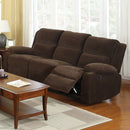 Haven Dark Brown Sofa w/ 2 Recliners - Star USA Furniture Inc