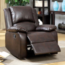 Oxford Rustic Dark Brown Recliner - Star USA Furniture Inc