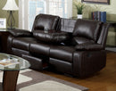 Oxford Rustic Dark Brown Motion Sofa w/ Drop-Down Table - Star USA Furniture Inc