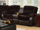 Winchester Brown Love Seat w/ Center Console - Star USA Furniture Inc