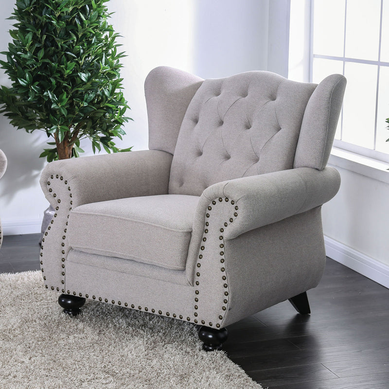 Ewloe Light Gray Chair - Star USA Furniture Inc