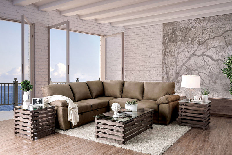 Alka Light Brown Sectional