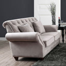 Tamika Warm Gray Love Seat - Star USA Furniture Inc