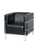 Leifur Black/Chrome Chair, Black - Star USA Furniture Inc