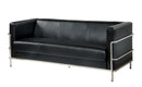 Leifur Black/Chrome Sofa, Black - Star USA Furniture Inc