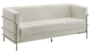 Leifur White/Chrome Sofa, White - Star USA Furniture Inc