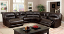 Glasgow Brown Sectional w/ 2 Consoles - Star USA Furniture Inc
