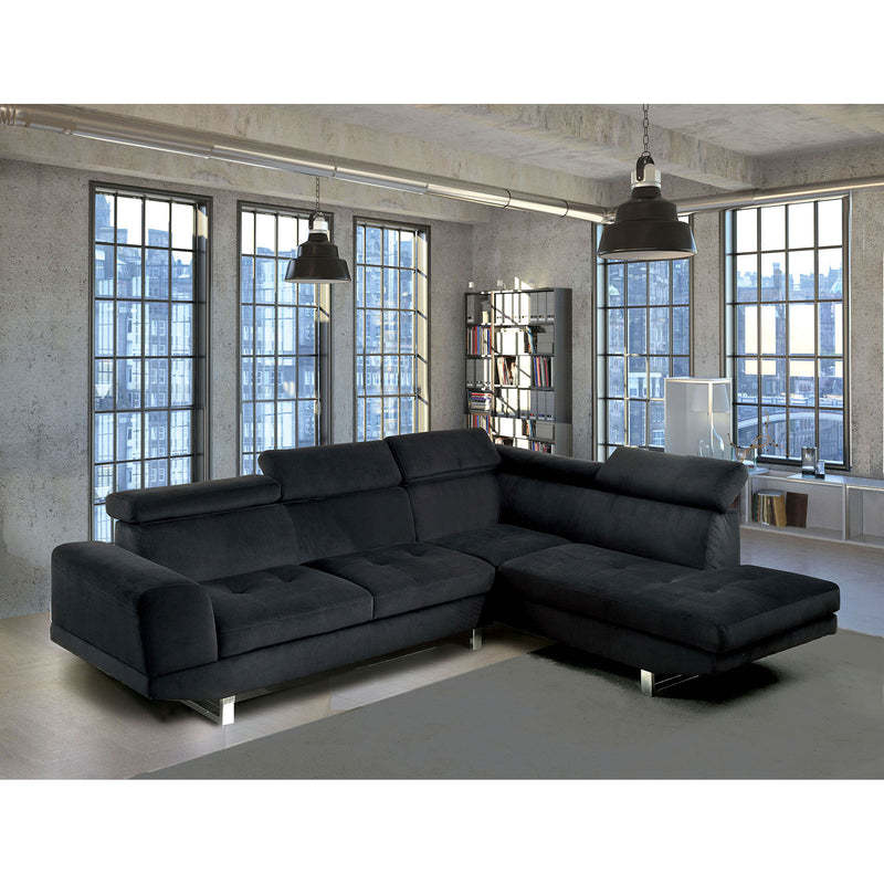 Holt Black Sectional - Star USA Furniture Inc