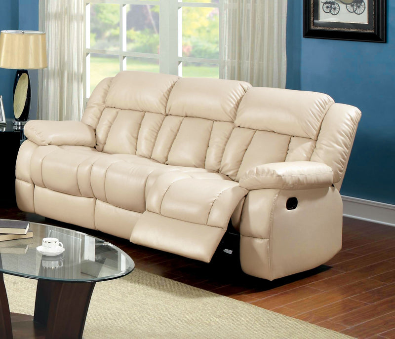 Barbado Ivory Sofa w/ 2 Recliners - Star USA Furniture Inc