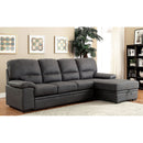 ALCESTER Graphite Sectional w/ Sleeper, Graphite - Star USA Furniture Inc