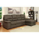 ALCESTER Brown Sectional w/ Sleeper, Ash Brown - Star USA Furniture Inc