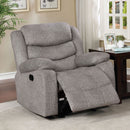 Castleford Light Gray Recliner - Star USA Furniture Inc