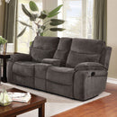 Selfridge Gray Love Seat w/ 2 Recliners - Star USA Furniture Inc