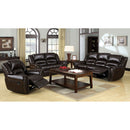 DUNDEE Dark Brown Sofa w/ 2 Recliners - Star USA Furniture Inc