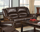 DUNDEE Dark Brown Love Seat w/ 2 Recliners - Star USA Furniture Inc