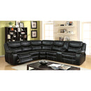 GATRIA II Black Sectional w/ Console - Star USA Furniture Inc