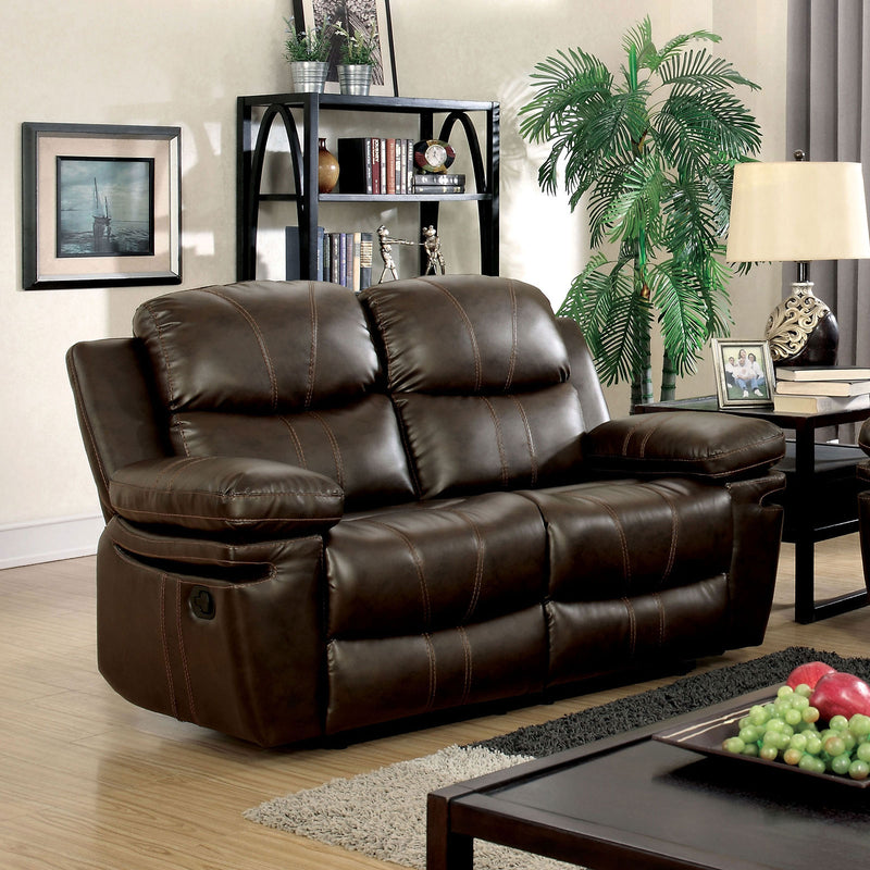 Listowel Brown Love Seat - Star USA Furniture Inc