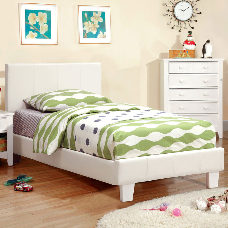 Winn Park White Twin Bed - Star USA Furniture Inc