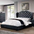 MONROE Black Cal.King Bed - Star USA Furniture Inc