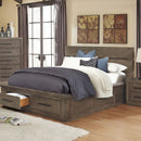 Oakes Weathered Warm Gray E.King Bed - Star USA Furniture Inc