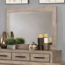 Oakburn Weathered Natural Tone Short Mirror - Star USA Furniture Inc