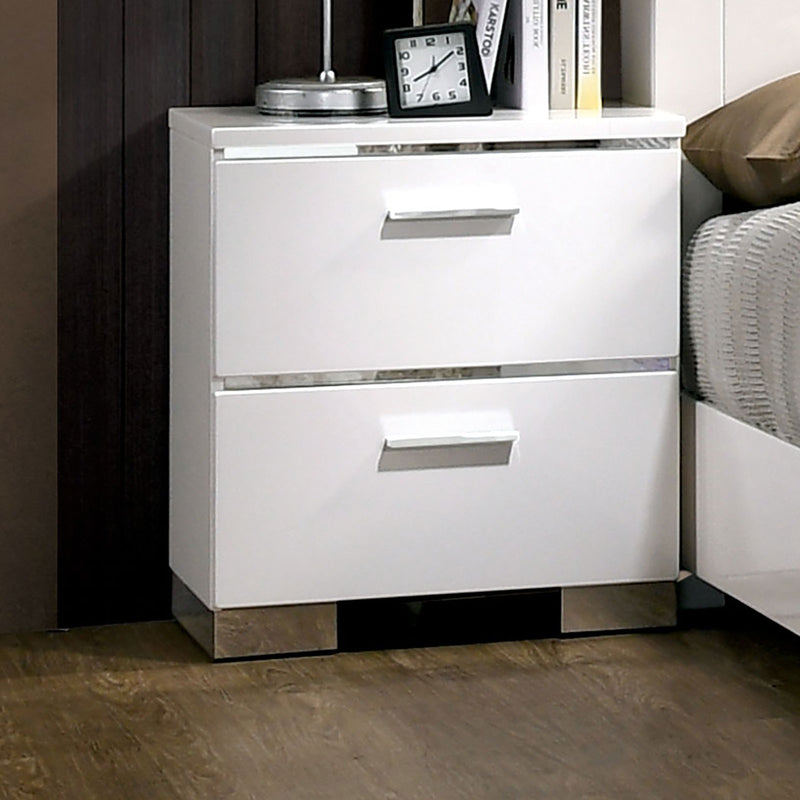 Malte White Night Stand - Star USA Furniture Inc