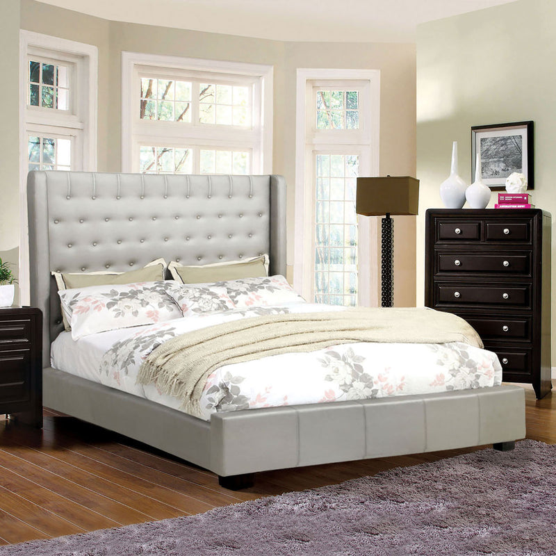 Mira Silver Queen Bed - Star USA Furniture Inc