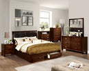 Enrico III Brown Cherry 4 Pc. Queen Bedroom Set - Star USA Furniture Inc