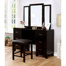 Enrico Espresso Vanity w/ Stool - Star USA Furniture Inc