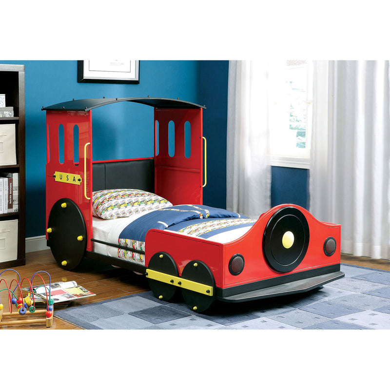 Retro Express Red/Black Twin Bed