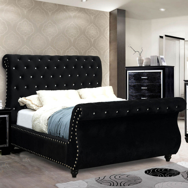 NOELLA Black E.King Bed - Star USA Furniture Inc