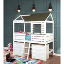 FAREM White/Gray Twin Size House Bed - Star USA Furniture Inc