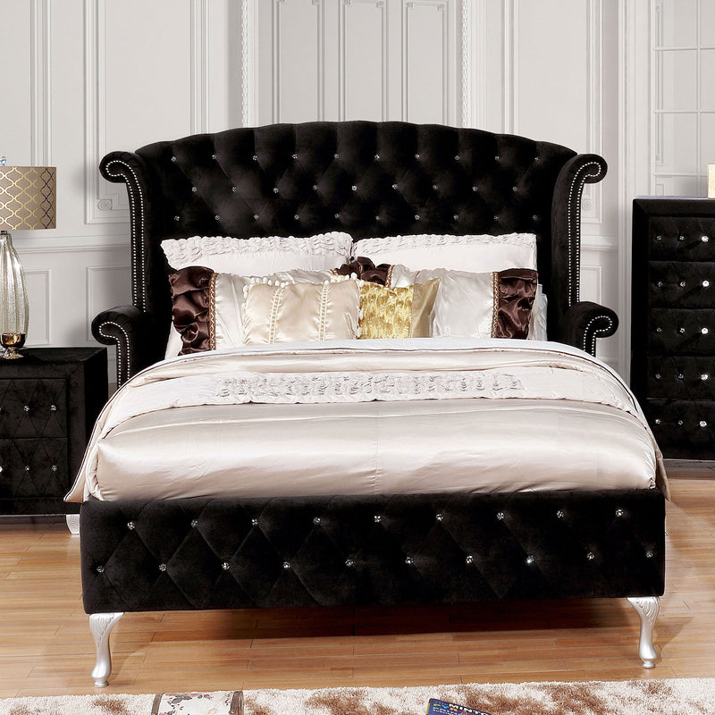 Alzire Black Queen Bed