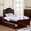 OLIVIA Dark Walnut Full Bed - Star USA Furniture Inc