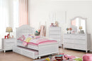OLIVIA White 4 Pc. Twin Bedroom Set - Star USA Furniture Inc