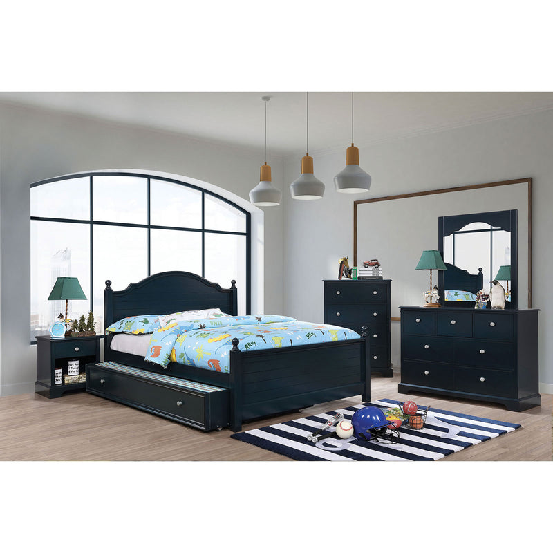 Diane Blue 4 Pc. Twin Bedroom Set w/ Trundle - Star USA Furniture Inc