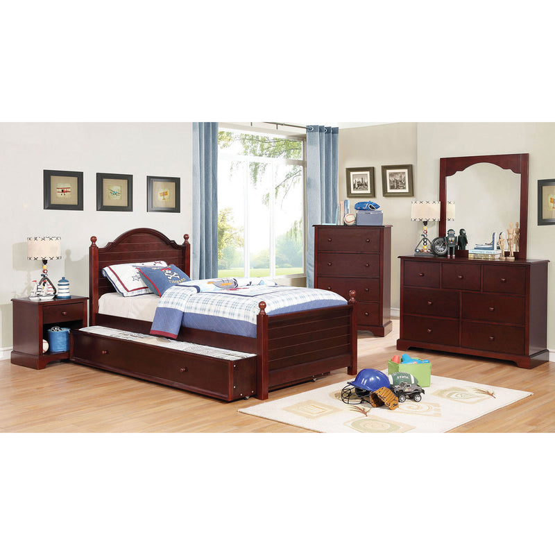 Diane Cherry 4 Pc. Twin Bedroom Set w/ Trundle - Star USA Furniture Inc