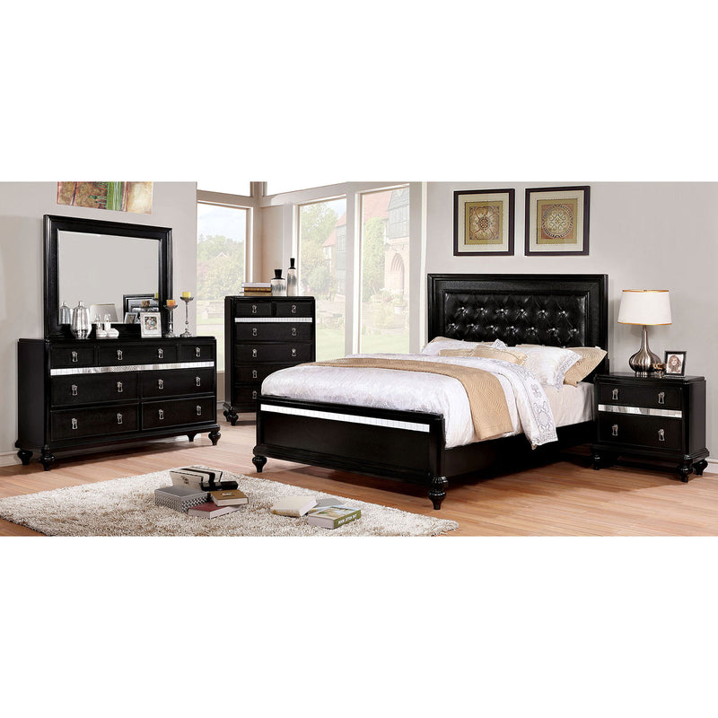 Avior Black 4 Pc. Queen Bedroom Set - Star USA Furniture Inc