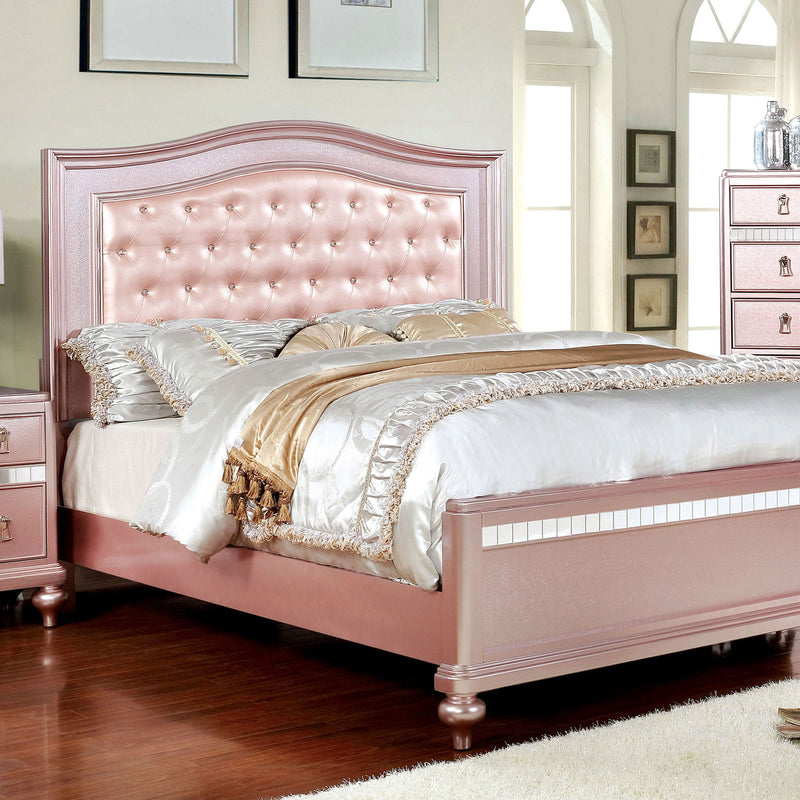 Ariston Rose Gold Queen Bed