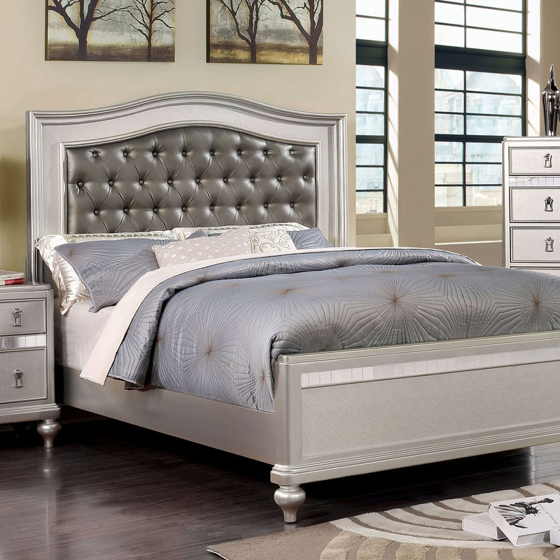 Ariston Silver Queen Bed - Star USA Furniture Inc