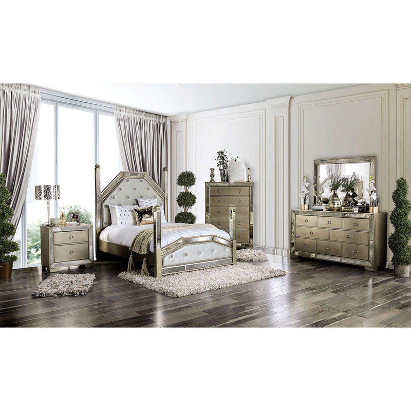 Loraine Champagne Queen Bed