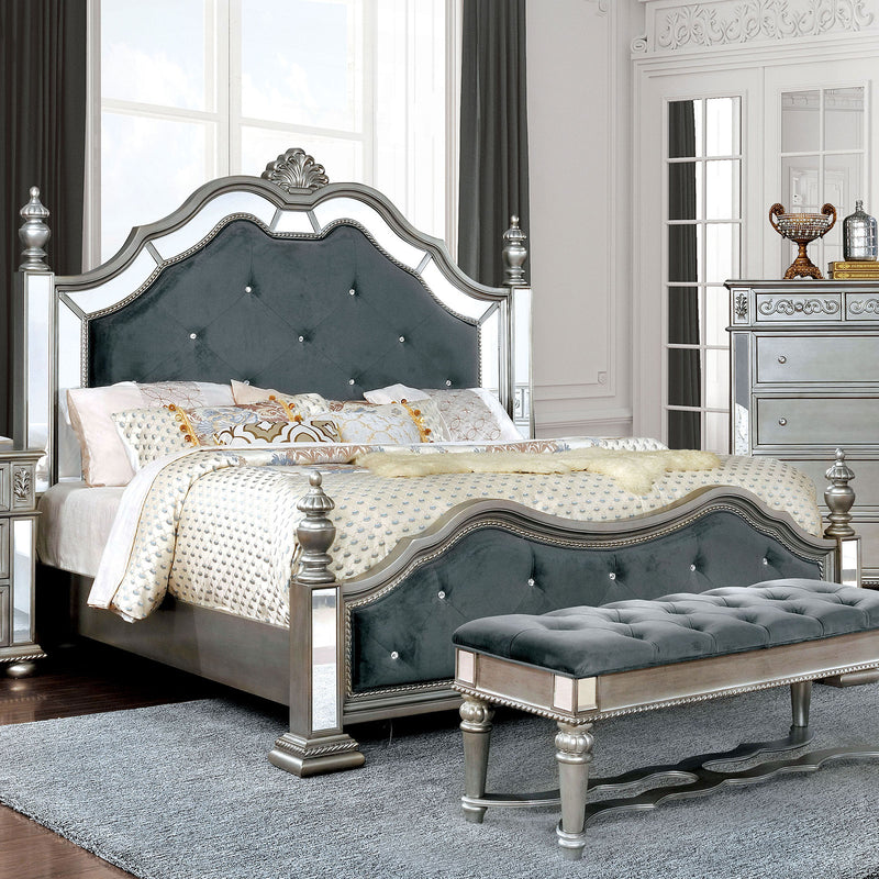 Azha Silver/Gray E.King Bed