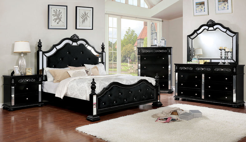 Azha Black 5 Pc. Queen Bedroom Set w/ 2NS - Star USA Furniture Inc