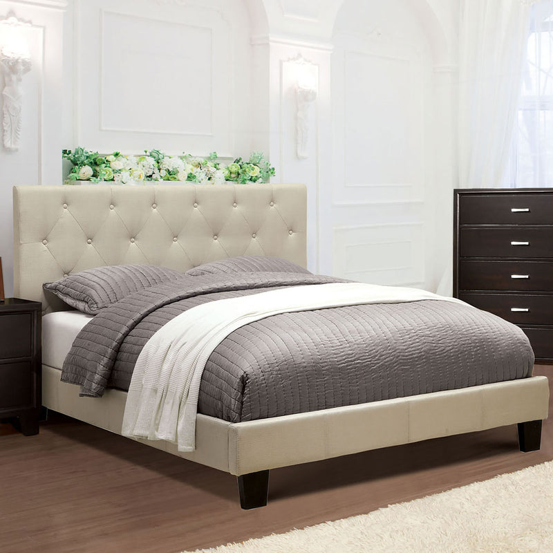 Leeroy Ivory Cal.King Bed - Star USA Furniture Inc